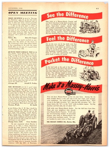 1948 massey harris tractors - harris,