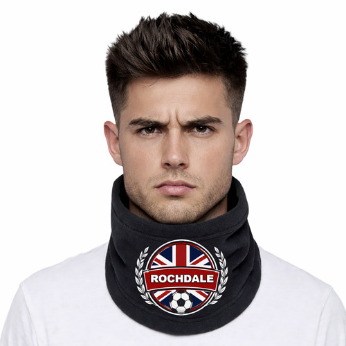 Rochdale black fleece - black, scarf