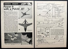 “Power It With a Pulse Jet” 1952 HowTo Build PLANS engine & plane 18” wingspan