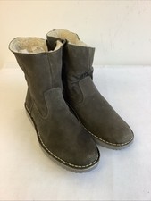 Cotton Traders Sherpa Zip Boots in Graphite Grey (Brand New) Size UK 7