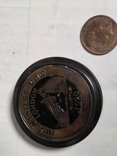 Vintage Pocket Compass Advertising 'His Masters Voice' London 1920 - 5.5cm round