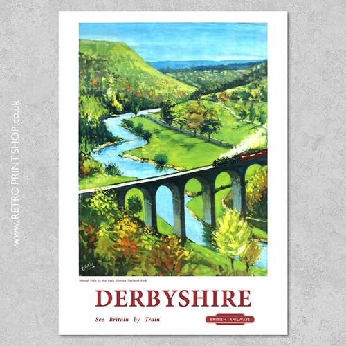 Derbyshire poster railway - br,