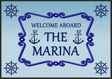 Personalised boat sign narrow