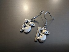 Koala Bear Tibetan Silver Earrings
