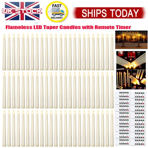 Flameless taper candles light - flameless,