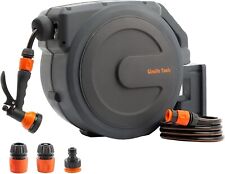 Giraffe Tools Auto Rewind Retractable Water Hose Reel 180° Swivel Wall-Mounted