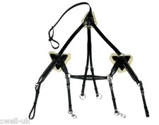 New 5 Point Breastplate + Martingale Black & Brown, X Full/Full/Cob/Pony On Sale