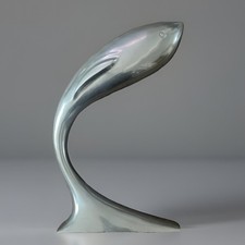 VTG Mid Century Aluminium Large Fish Sculpture, Studio Made, Unique Piece.