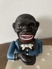 Antique Cast Iron Money Bank Box Jolly N.