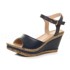 Womens ladies high heel buckle