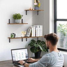 4Pcs Rustic Shelves Floating