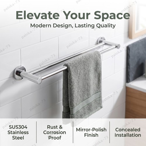 Stainless steel towel rail - stainless,