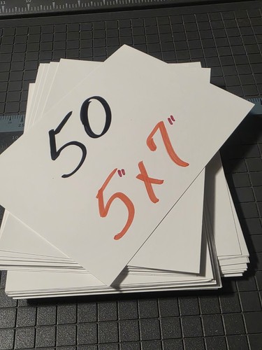 Blank white inventory cards - white,