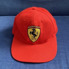FERRARI Red SF Logo Cap Adjustable Motorsport Memorabilia Collectible Gift