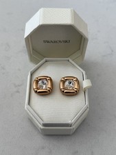 Swarovski Gold Coloured Crystal Dulcis Stud Earrings, RRP £145