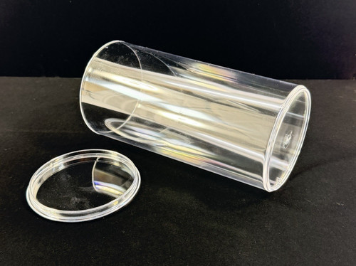 Acrylic cylinder display case - acrylic,