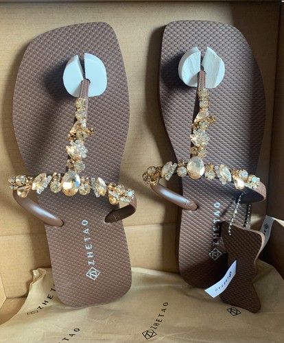 Zhetao women rhinestone flip - zhetao,