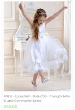 White T Length Satin & Tulle