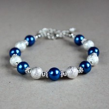 Silver stardust dark blue
