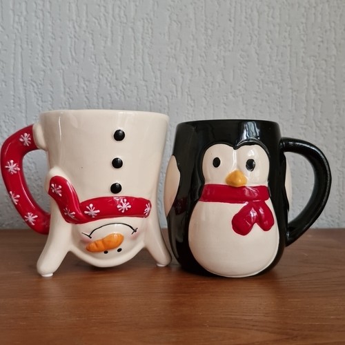 Christmas mugs snowman - mugs,