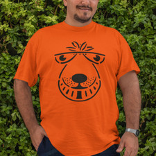 1970's SPACE HOPPER T-SHIRT -Retro Funky Cool Old Classic 80s Summer Orange Kids