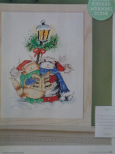 2 cute Carolling cats Christmas picture cross stitch chart by Margaret Sherry