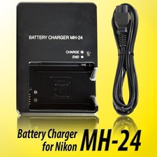 UK Mains Battery Charger MH-24 for Nikon D3100 D3200 D5100 D5200 D5300 D5500