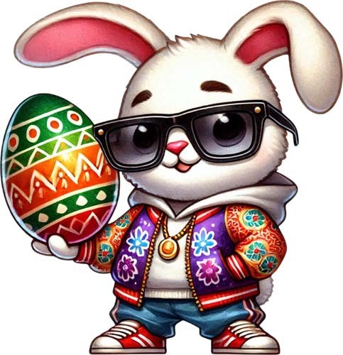 Easter hip hop - hop, bunny