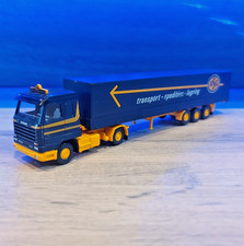 Wiking 518 01 Scania 143M Pritschen Sattelzug ASG Transport Spedition Scale 1:87