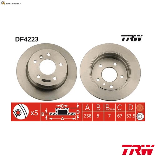 Brake discs df4223 - 2x,