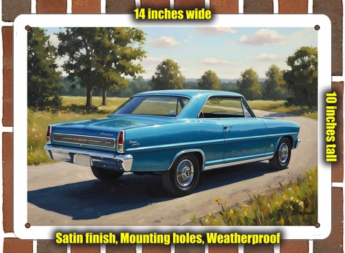 Metal sign 1966 chevrolet - sign,