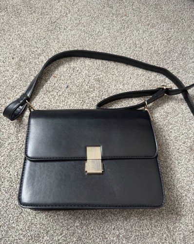 Womens black faux - m, &