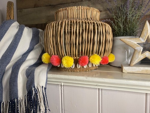 Woven lobster pot wicker - pot,