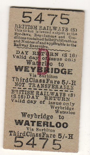 Railway ticket weybridge - br(s),