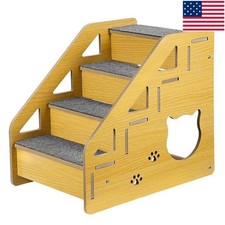 4-Step Wooden Pet Stairs