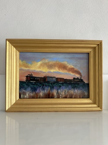 Original oil painting steam - oil,