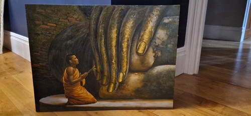 Vintage thailand monk praying - vintage,