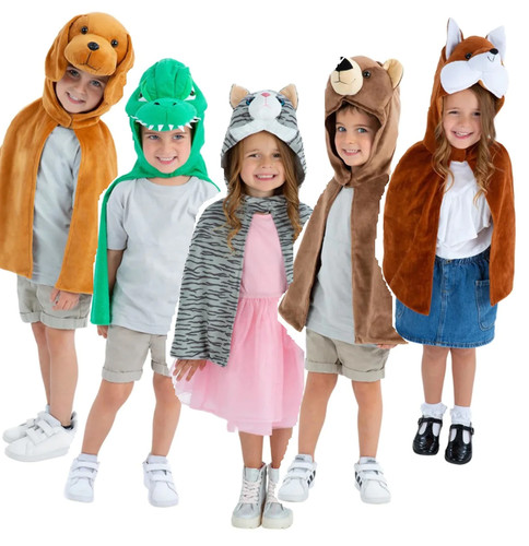 Hooded animal cape kids zoo - hooded,