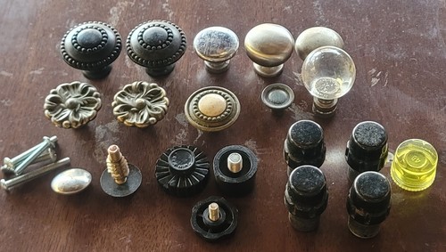 Mixed antique cabinet knobs - mixed,