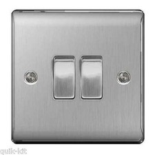 Brushed Steel Chrome Switches