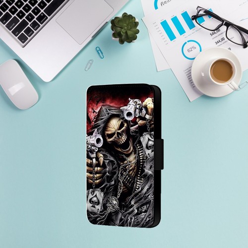 Skull ace spades phone flip - of,