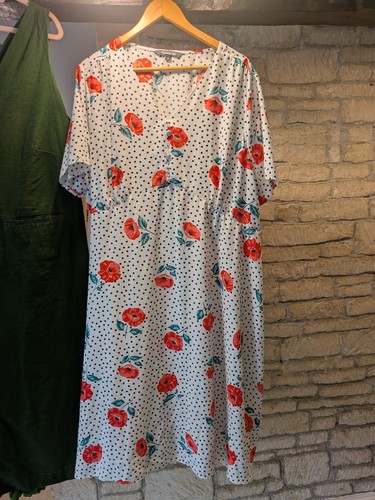 Vintage floral polkadot tea - polkadot,