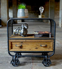 Industrial side cabinet rustic - side,