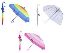 Children Colorful Umbrella Girls Boys School Travel Brolly Kids Rain Outdoor New