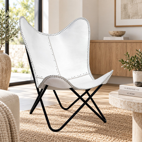 White buffalo leather - white,