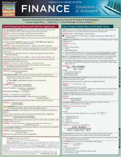 Finance equations answers - ,