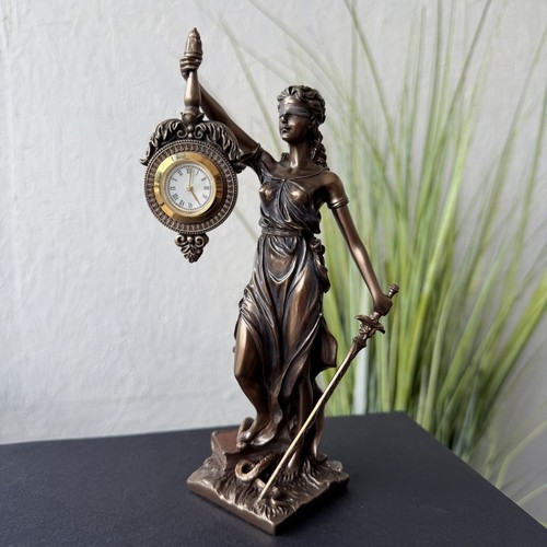 Themis lady justice desk - desk, clock
