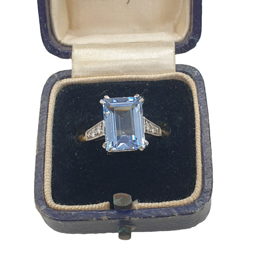 Vintage 18ct gold blue - vintage,