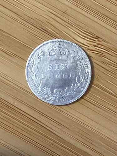1900 silver sixpence - 1900, fair