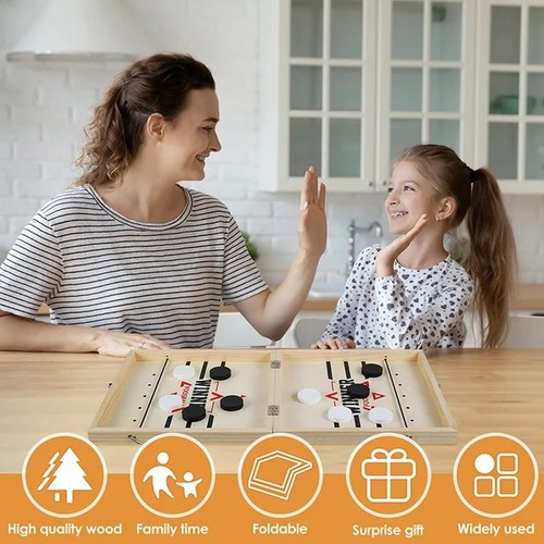 Foldable fast sling puck board - foldable,